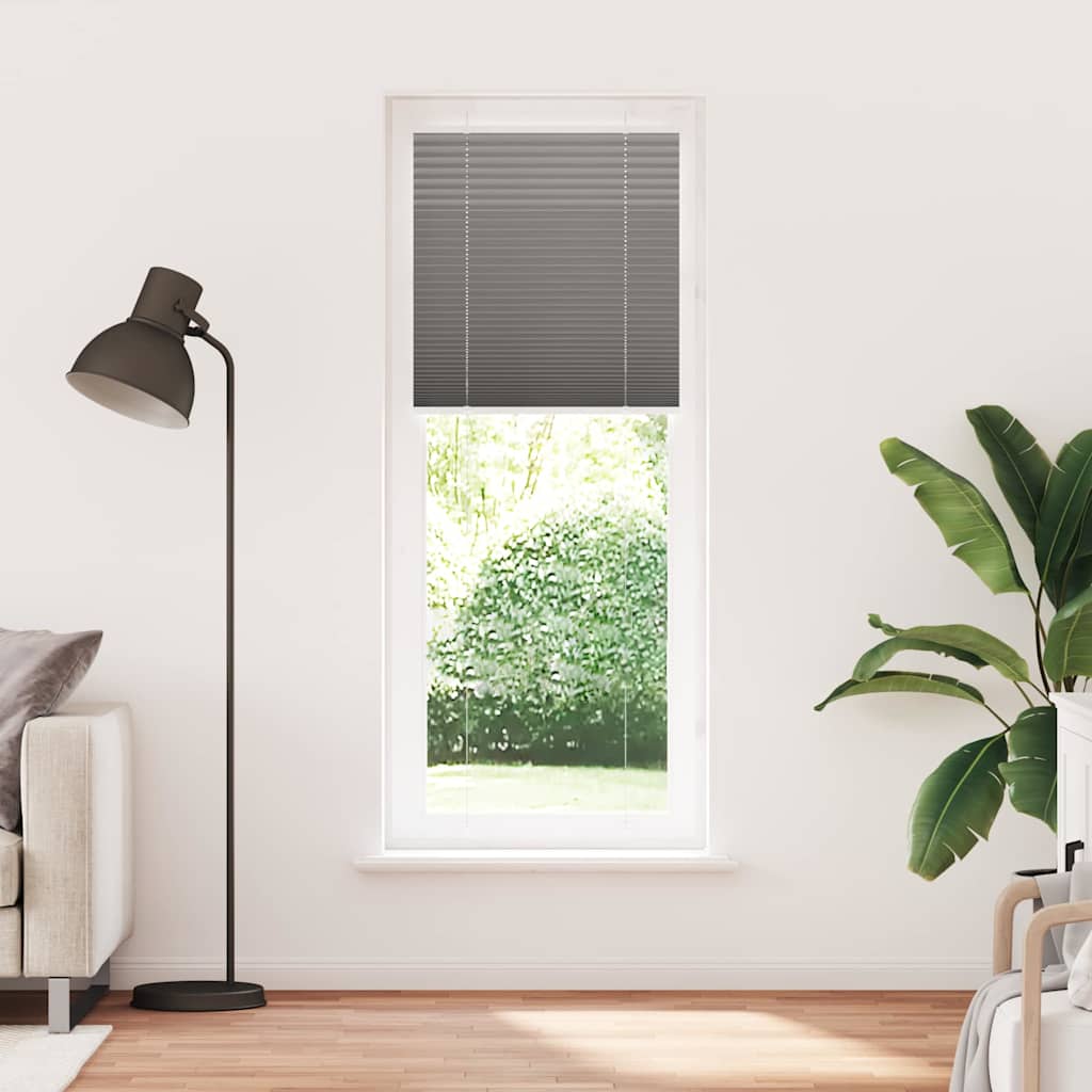 Vidaxx estor enrollable plisado 80x200 cm ancho de tela 79,4 cm antracita