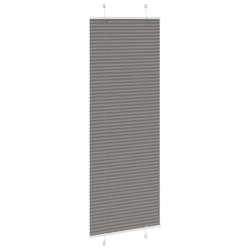 Vidaxx estor enrollable plisado 80x200 cm ancho de tela 79,4 cm antracita