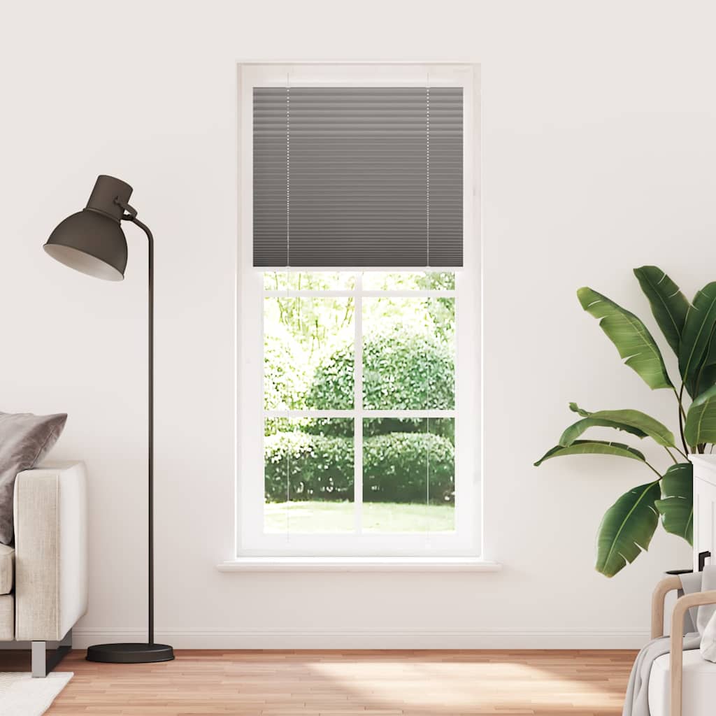 Vidaxx estor enrollable plisado 85x200 cm ancho de tela 84,4 cm antracita