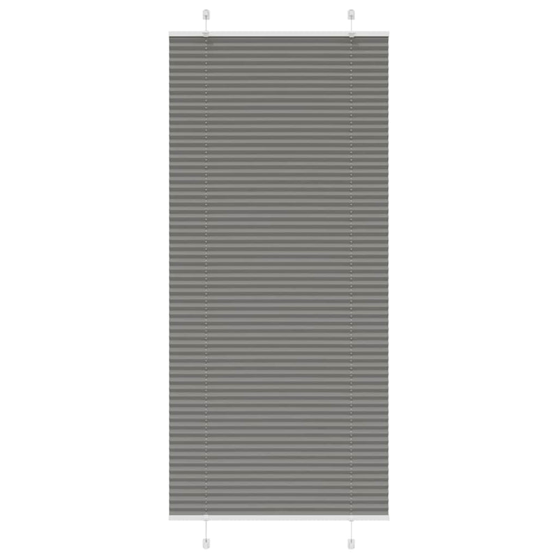 Vidaxl plissé rolgordijn 90x200 cm stofbreedte 89,4 cm antraciet