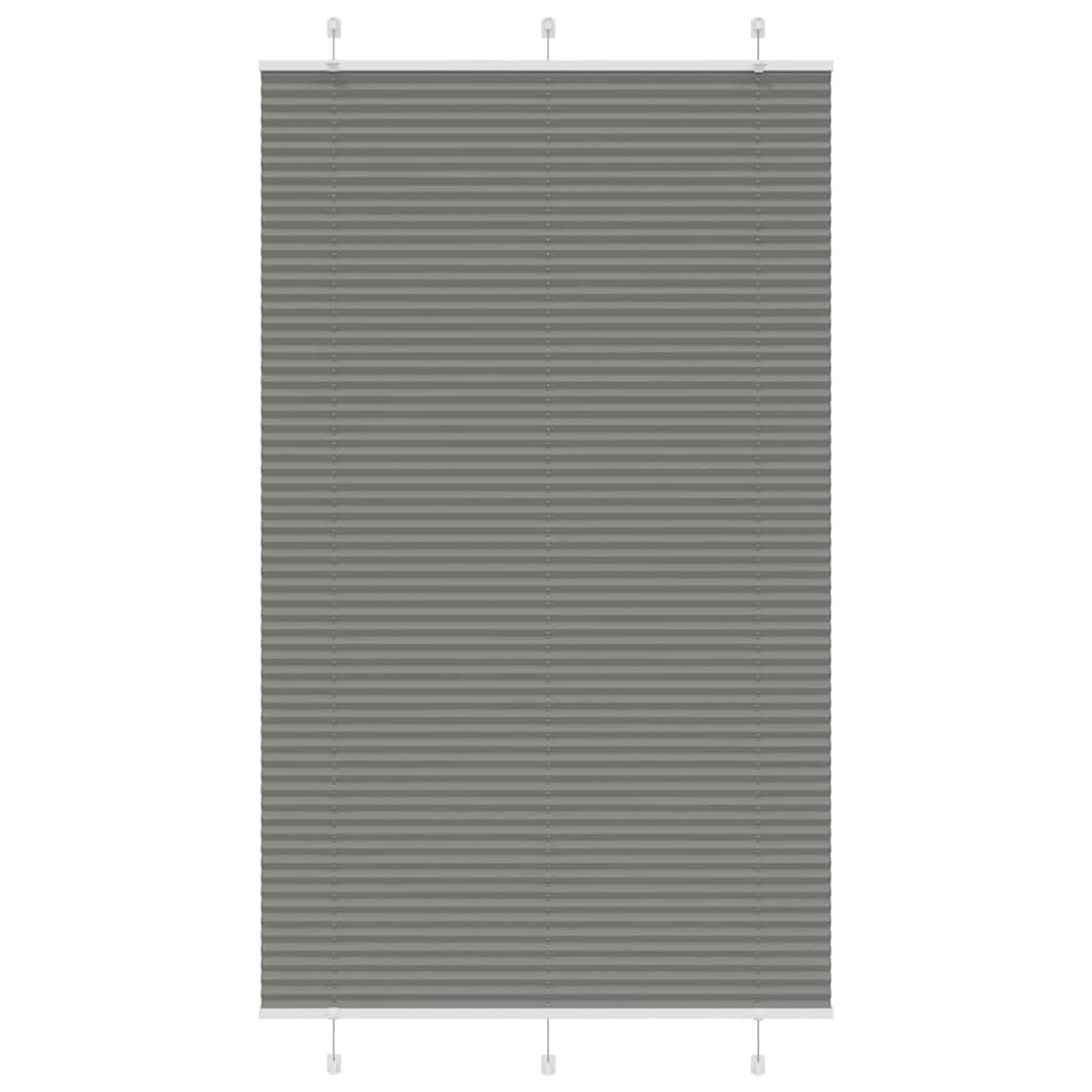 Vidaxx estor enrollable plisado 115x200 cm ancho de tela 114,4 cm antracita