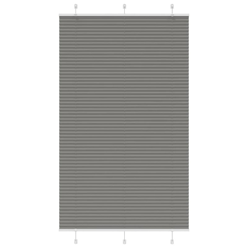 Vidaxl plissé rolgordijn 115x200 cm stofbreedte 114,4 cm antraciet
