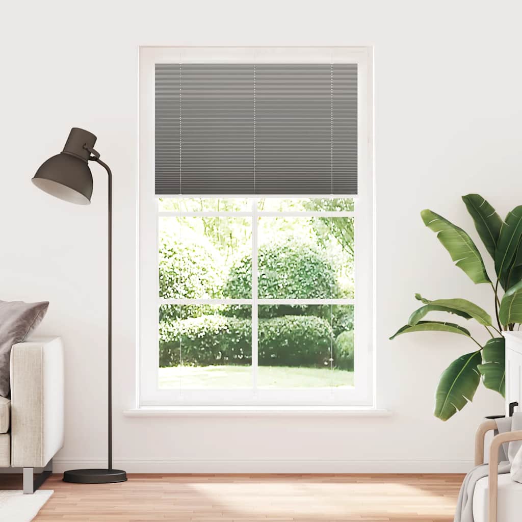 Vidaxx estor enrollable plisado 115x200 cm ancho de tela 114,4 cm antracita