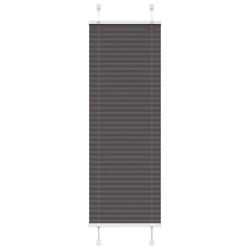 Vidaxx estor enrollable plisado 45x100 cm ancho de tela 44,4 cm poliéster negro