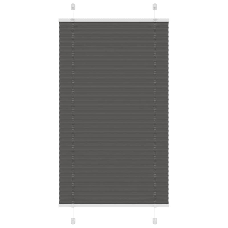 Vidaxl plissé rolgordijn 70x100 cm stofbreedte 69,4 cm polyester zwart