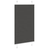 Vidaxl plissé rolgordijn 70x100 cm stofbreedte 69,4 cm polyester zwart