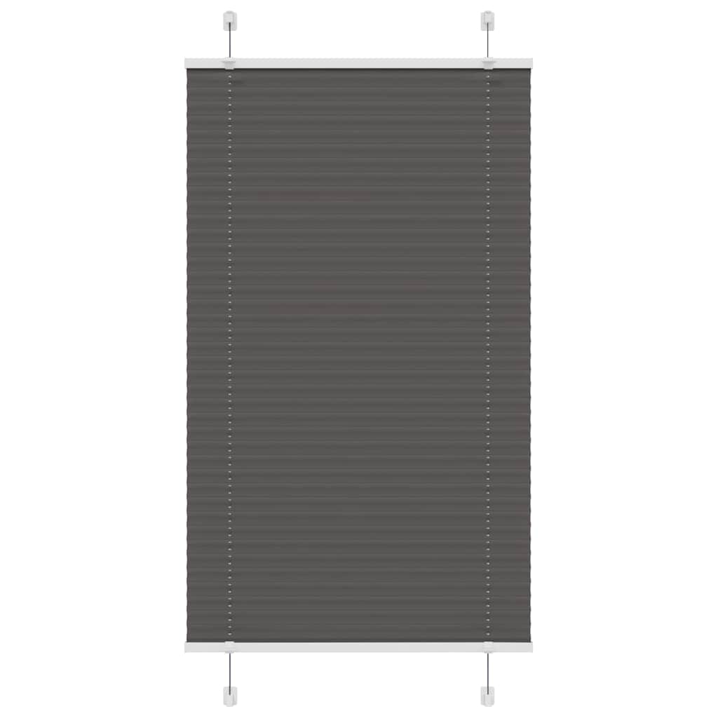 Tenda a rullo plissettata Vidaxx 75x100 cm larghezza tessuto 74,4 cm poliestere nero