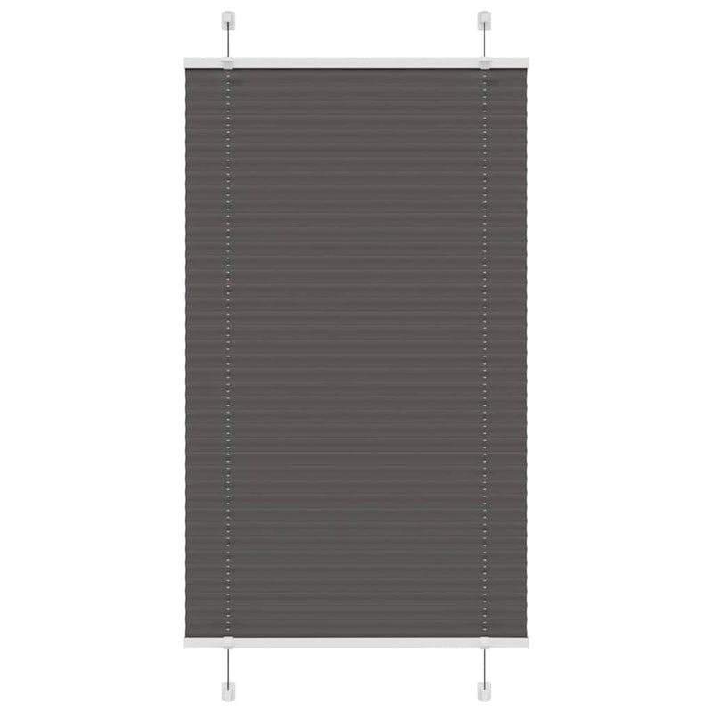 Vidaxl plissé rolgordijn 80x100 cm stofbreedte 79,4 cm polyester zwart