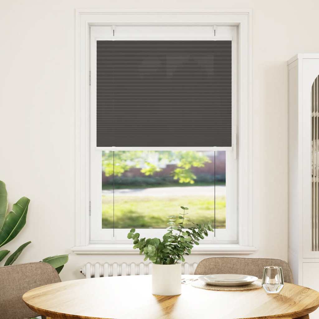 Vidaxl plissé rolgordijn 80x100 cm stofbreedte 79,4 cm polyester zwart