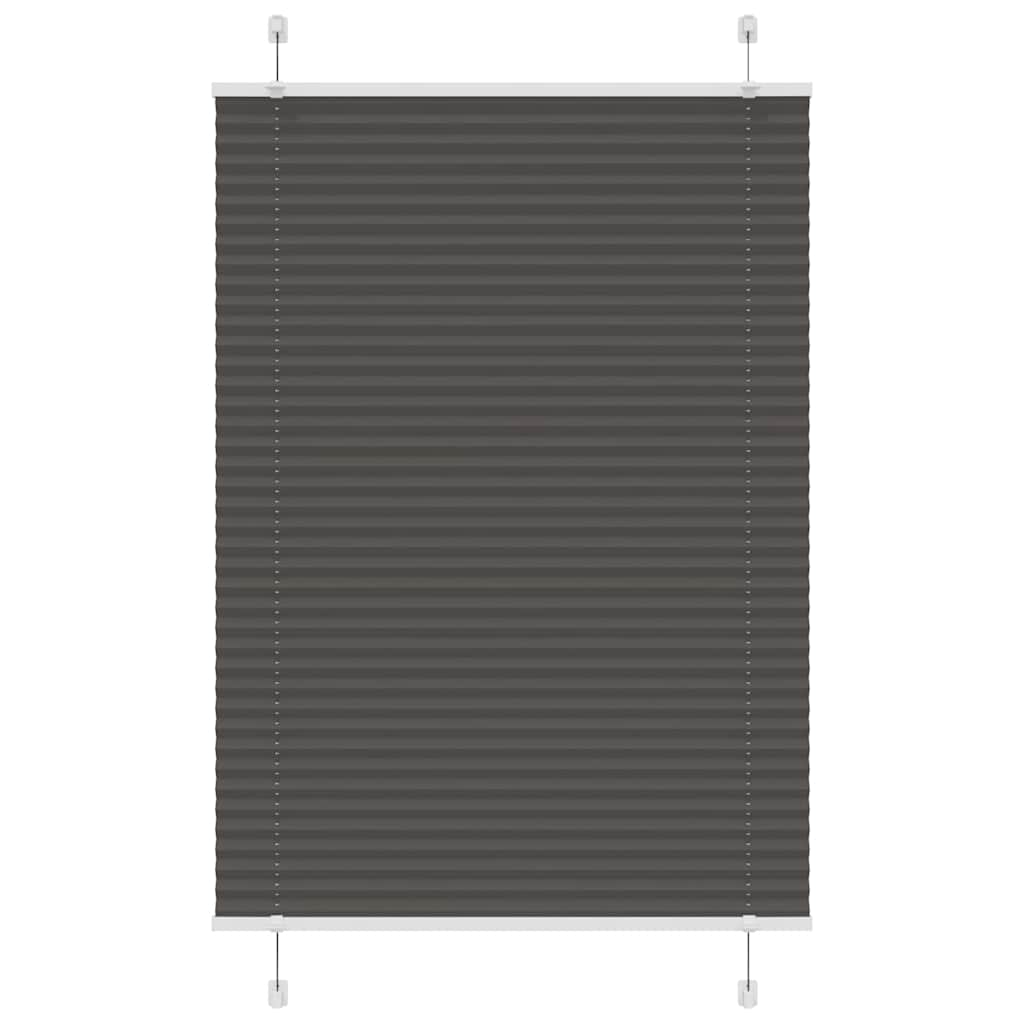 Vidaxx estor enrollable plisado 90x100 cm ancho de tela 89,4 cm poliéster negro