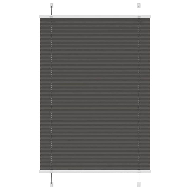 Vidaxx estor enrollable plisado 90x100 cm ancho de tela 89,4 cm poliéster negro