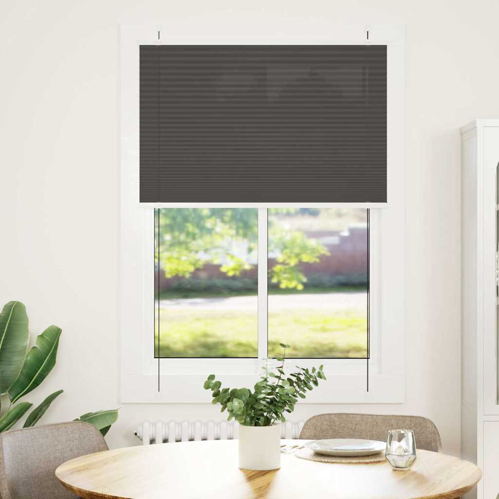 Vidaxx estor enrollable plisado 90x100 cm ancho de tela 89,4 cm poliéster negro