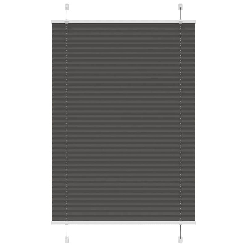 Vidaxl plissé rolgordijn 95x100 cm stofbreedte 94,4 cm polyester zwart
