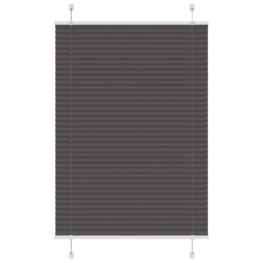 Vidaxl plissé rolgordijn 100x100 cm stofbreedte 99,4cm polyester zwart