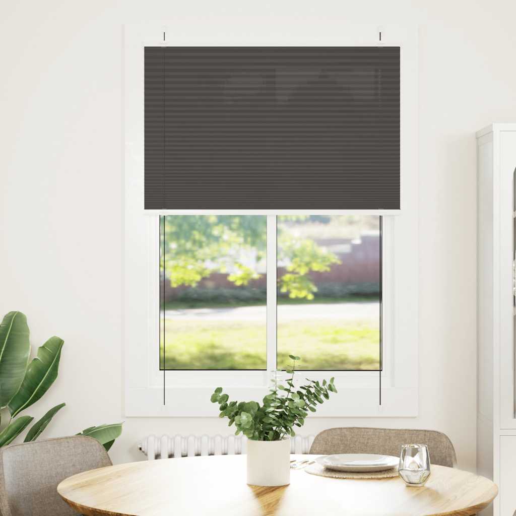 Vidaxl plissé rolgordijn 100x100 cm stofbreedte 99,4cm polyester zwart