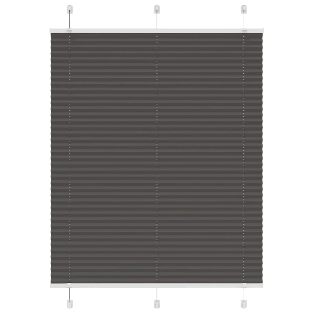 Vidaxx estor enrollable plisado 110x100cm ancho de tela 109,4cm poliéster negro