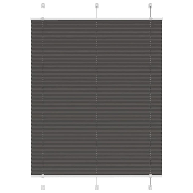 Vidaxx estor enrollable plisado 110x100cm ancho de tela 109,4cm poliéster negro