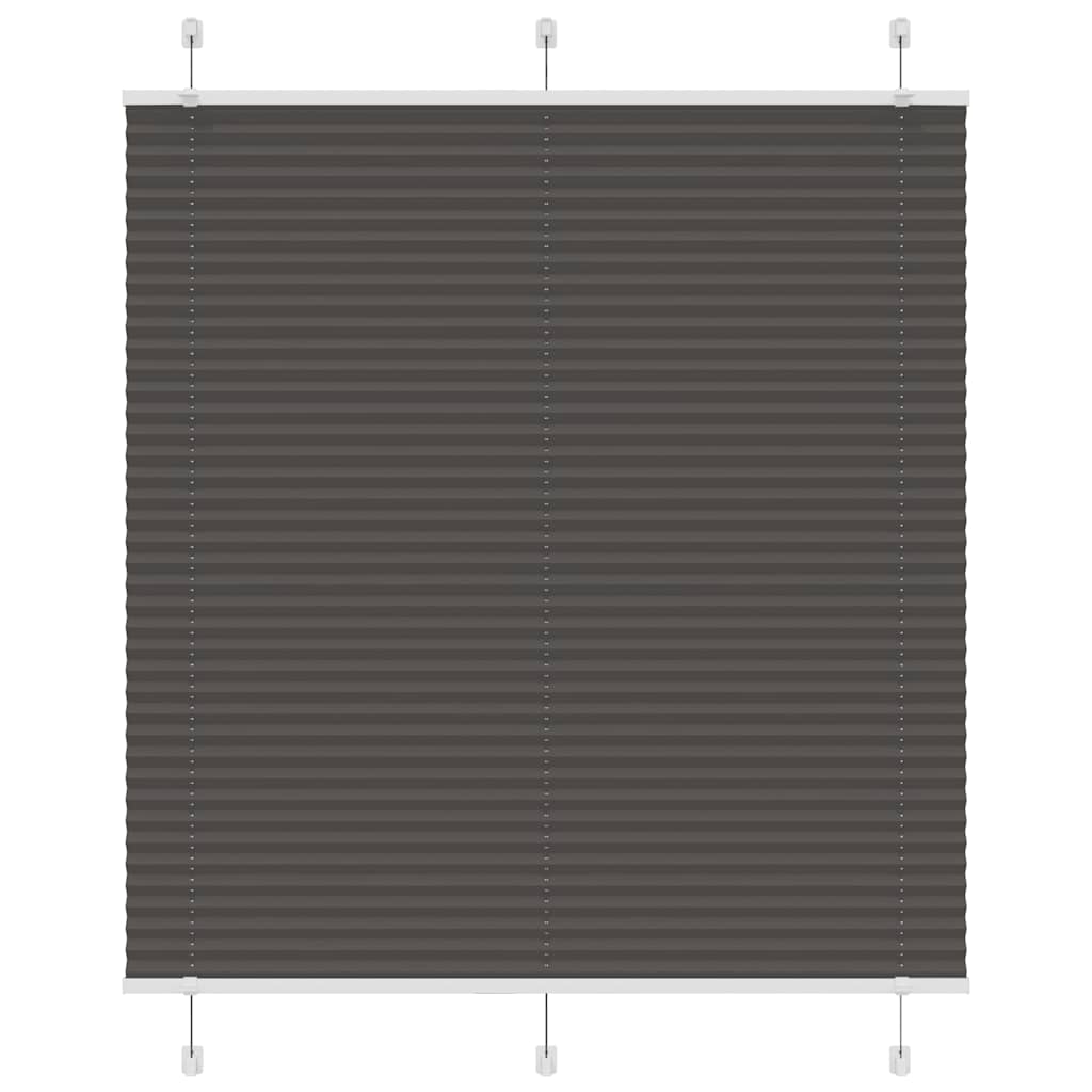 Vidaxx estor enrollable plisado 115x100cm ancho de tela 114,4cm poliéster negro