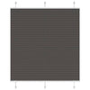 Vidaxx estor enrollable plisado 115x100cm ancho de tela 114,4cm poliéster negro