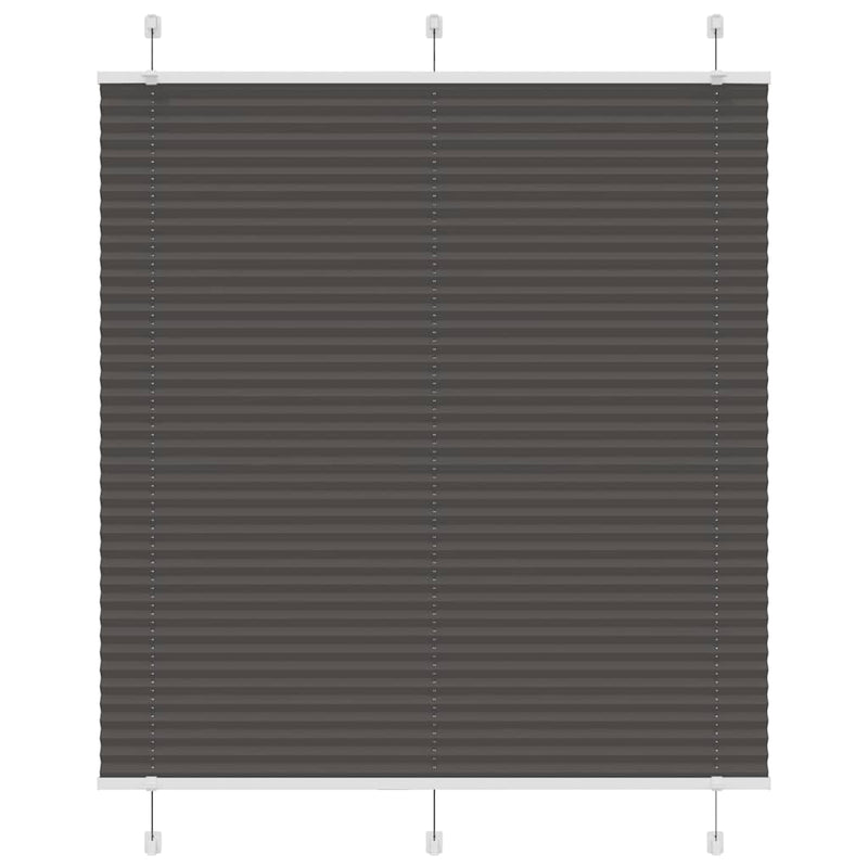 Vidaxx estor enrollable plisado 115x100cm ancho de tela 114,4cm poliéster negro