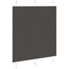 Vidaxx estor enrollable plisado 115x100cm ancho de tela 114,4cm poliéster negro