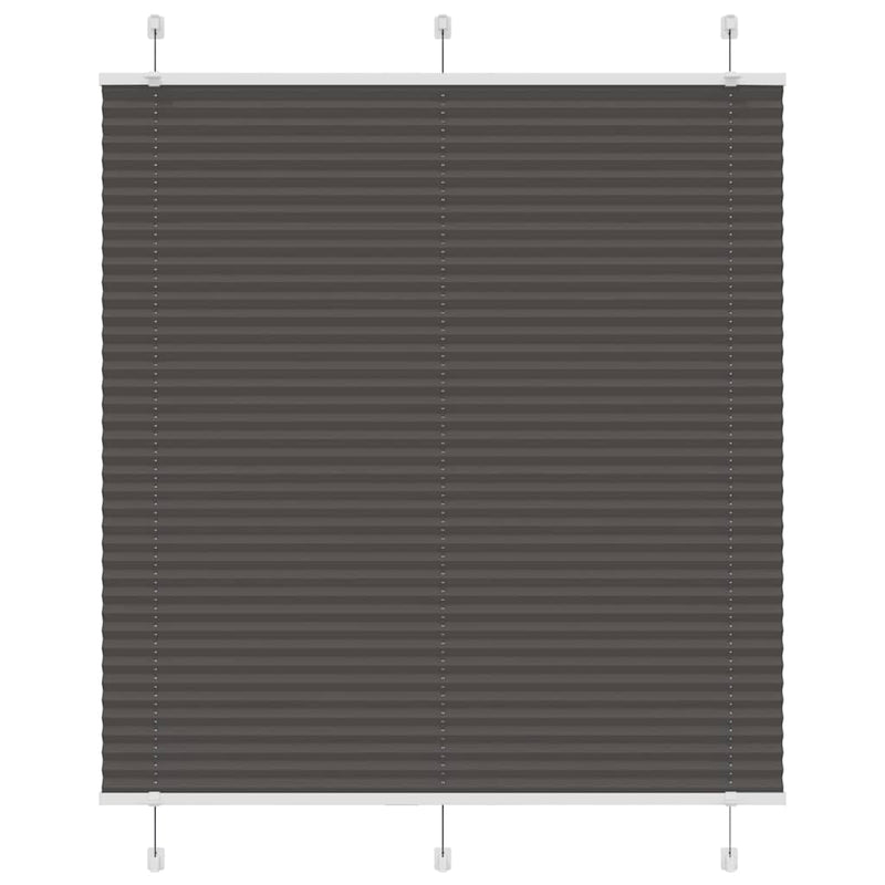 Vidaxx estor enrollable plisado 120x100cm ancho de tela 119,4cm poliéster negro
