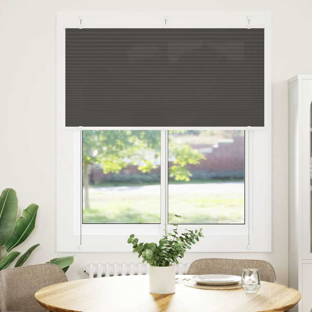 Tenda a rullo plissettata Vidaxx 120x100 cm larghezza tessuto 119,4 cm poliestere nero