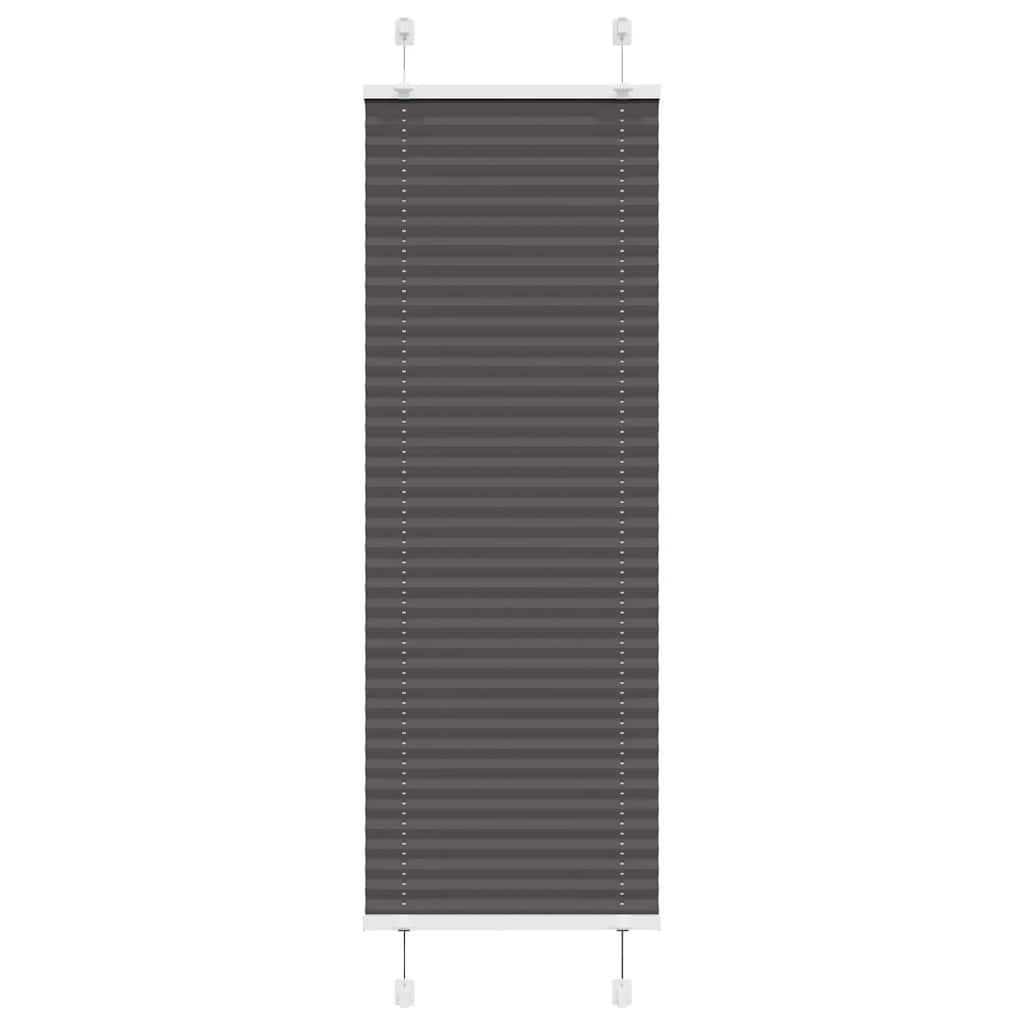 Vidaxx estor enrollable plisado 40x150 cm ancho de tela 39,4 cm poliéster negro