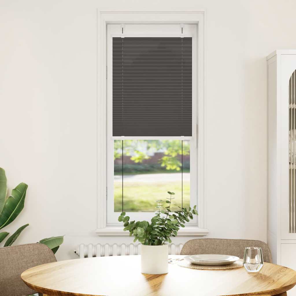 Vidaxx estor enrollable plisado 40x150 cm ancho de tela 39,4 cm poliéster negro
