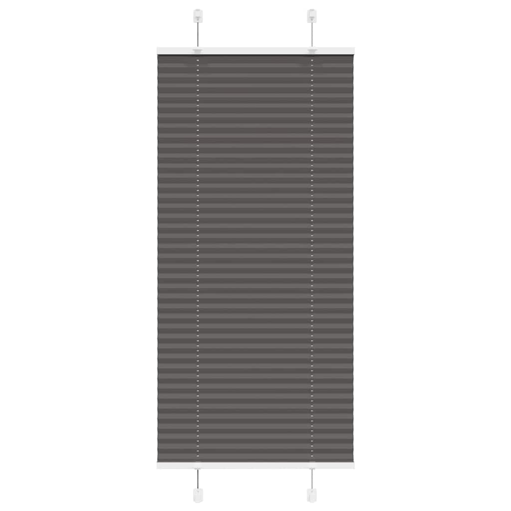 Tenda a rullo plissettata Vidaxx 55x150 cm larghezza tessuto 54,4 cm poliestere nero