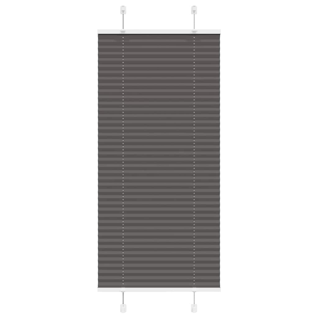 Vidaxx estor enrollable plisado 60x150 cm tela ancho 59,4 cm poliéster negro
