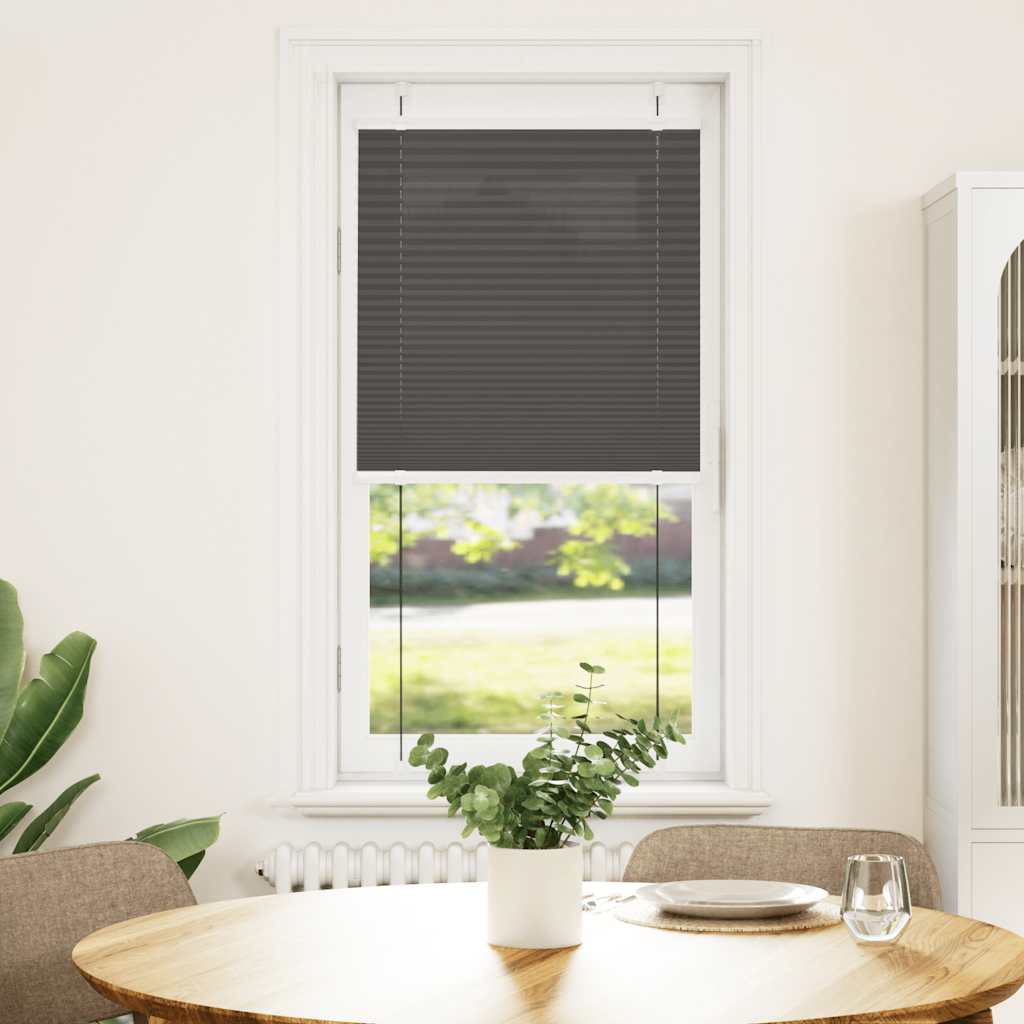 Vidaxx estor enrollable plisado 60x150 cm tela ancho 59,4 cm poliéster negro