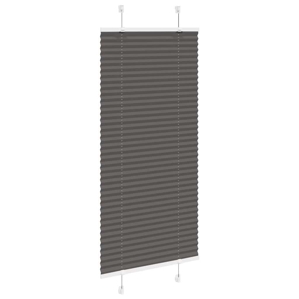 Vidaxx estor enrollable plisado 60x150 cm tela ancho 59,4 cm poliéster negro