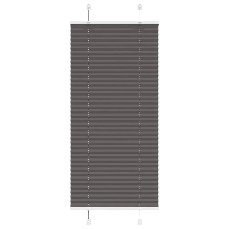 Vidaxx estor enrollable plisado 65x150 cm ancho de tela 64,4 cm poliéster negro