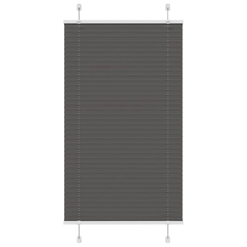 Vidaxx estor enrollable plisado 70x150 cm ancho de tela 69,4 cm poliéster negro