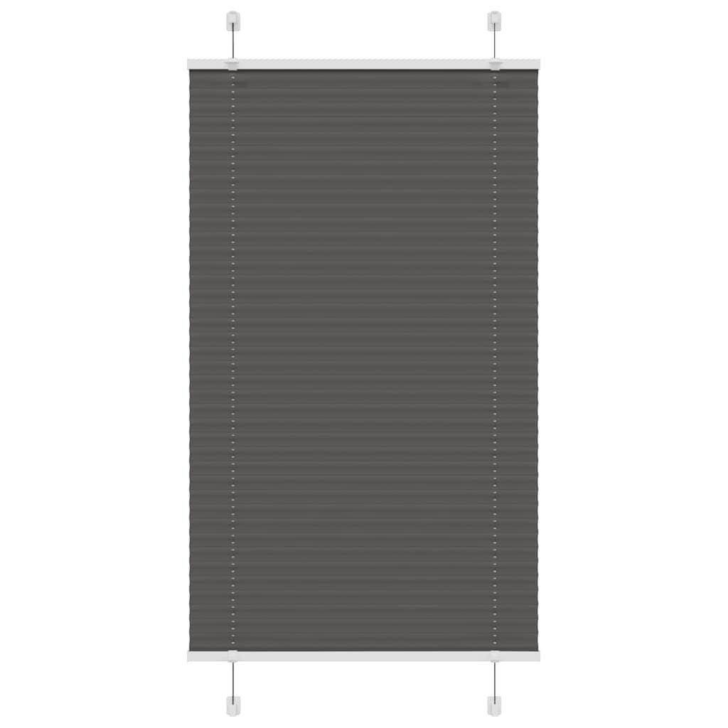 Tenda a rullo plissettata Vidaxx 75x150 cm larghezza tessuto 74,4 cm poliestere nero