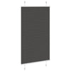 Vidaxl plissé rolgordijn 80x150 cm stofbreedte 79,4 cm polyester zwart