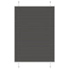 Vidaxl plissé rolgordijn 85x150 cm stofbreedte 84,4 cm polyester zwart