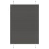 Vidaxl plissé rolgordijn 90x150 cm stofbreedte 89,4 cm polyester zwart