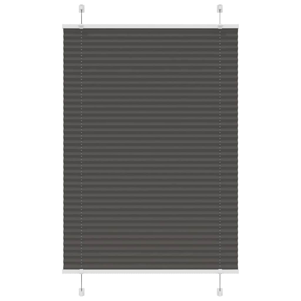 Vidaxx estor enrollable plisado 90x150 cm ancho de tela 89,4 cm poliéster negro