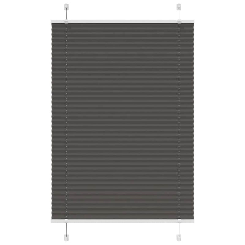 Vidaxl plissé rolgordijn 90x150 cm stofbreedte 89,4 cm polyester zwart