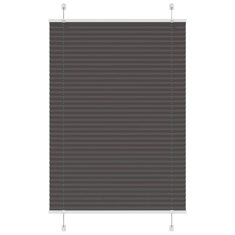 Vidaxx estor enrollable plisado 95x150 cm ancho de tela 94,4 cm poliéster negro