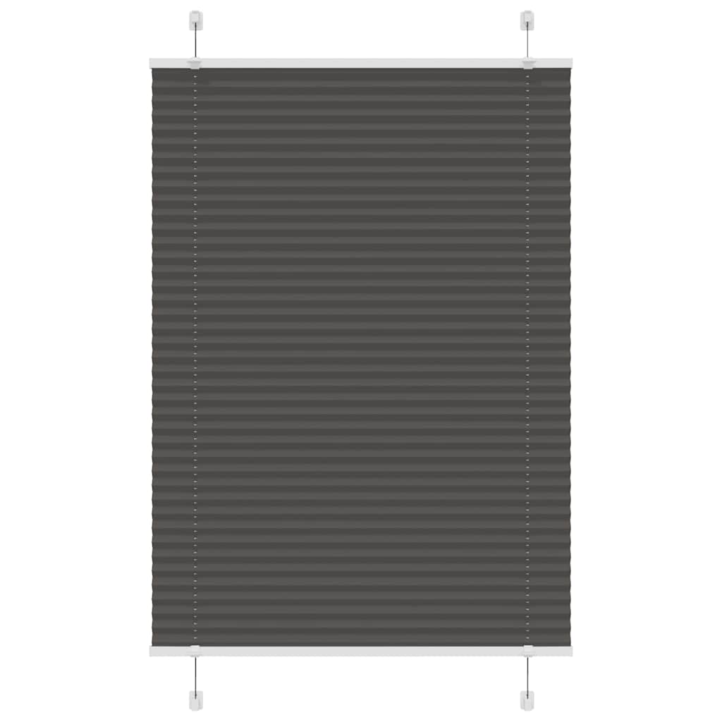 Vidaxx estor enrollable plisado 100x150 cm ancho de tela 99,4 cm poliéster negro