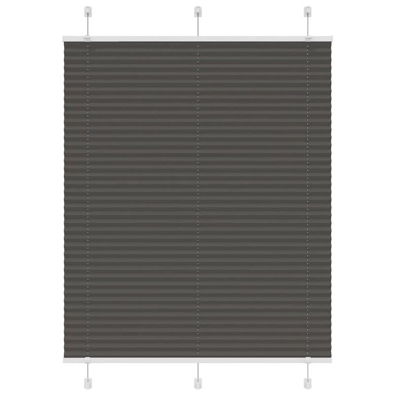 Vidaxx estor enrollable plisado 110x150cm ancho de tela 109,4cm poliéster negro