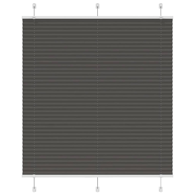 Vidaxl plissé rolgordijn 120x150cm stofbreedte 119,4cm polyester zwart