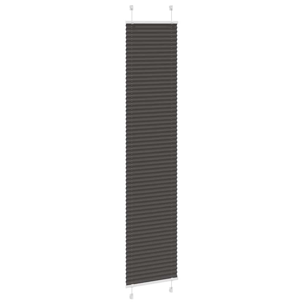 Vidaxx estor enrollable plisado 45x200 cm ancho de tela 44,4 cm poliéster negro