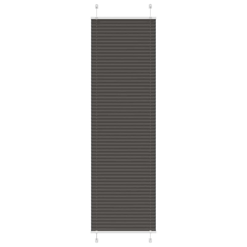 Vidaxx estor enrollable plisado 55x200 cm ancho de tela 54,4 cm poliéster negro