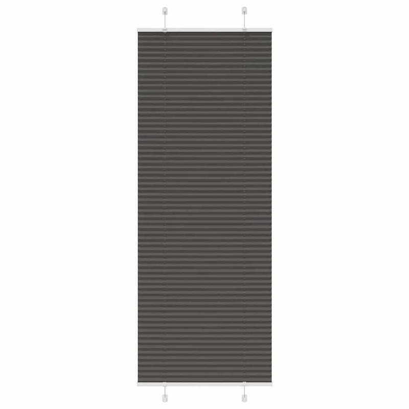 Vidaxl plissé rolgordijn 70x200 cm stofbreedte 69,4 cm polyester zwart