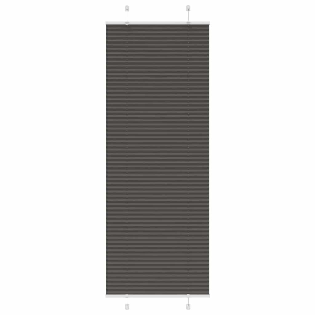 Tenda a rullo plissettata Vidaxx 75x200 cm larghezza tessuto 74,4 cm poliestere nero