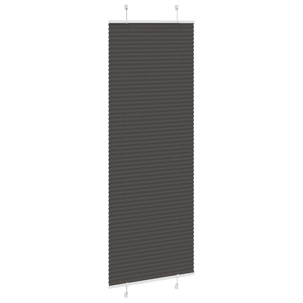 Tenda a rullo plissettata Vidaxx 75x200 cm larghezza tessuto 74,4 cm poliestere nero